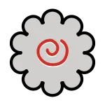 Fish Cake With Swirl SVG Icon